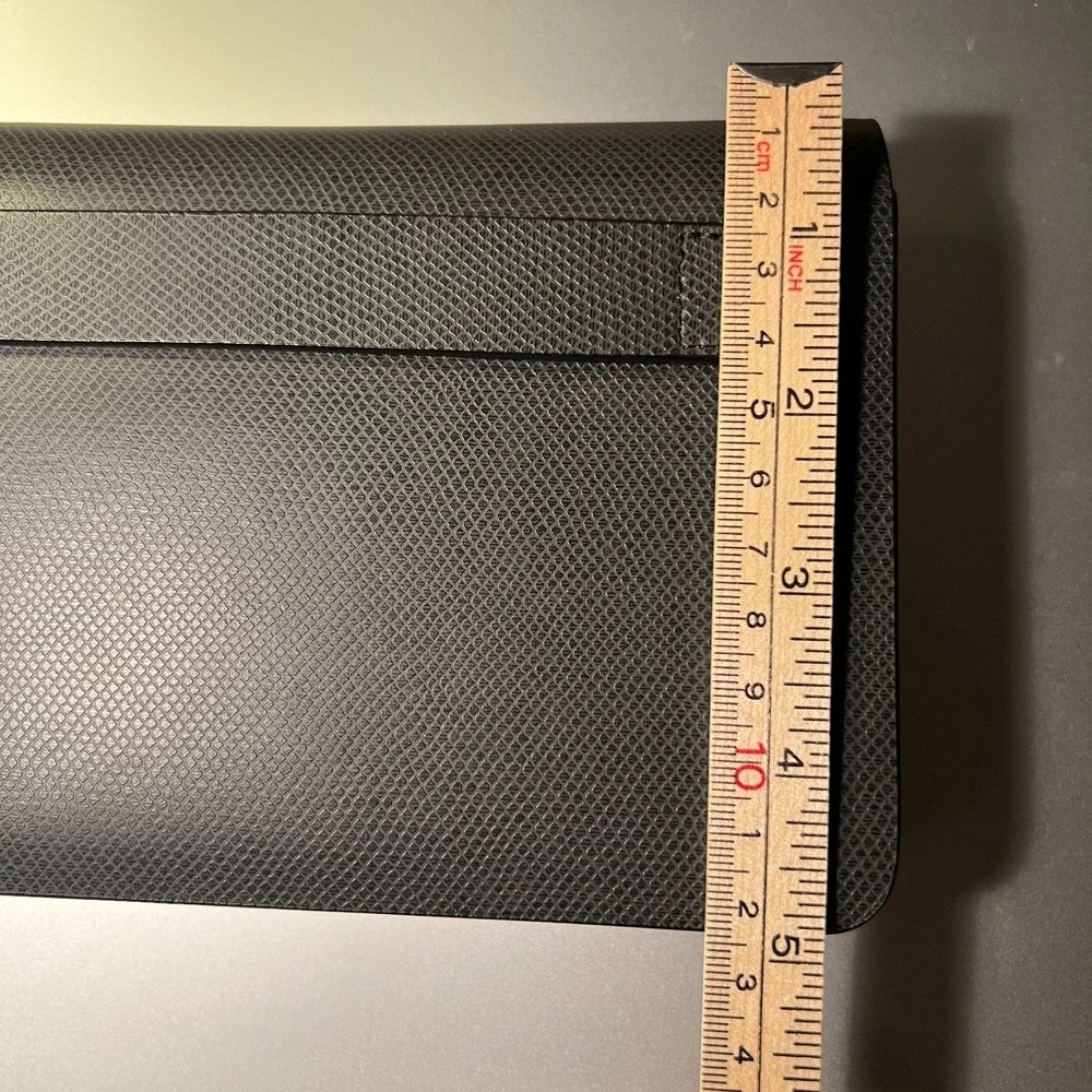 Montblanc Double Zip Travel Organizer Wallet Charcoal Black Leather Unverified